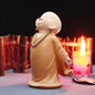 Mini Little Monk Statue Resin Monk Figurine Cute Buddha Monk Statue Decoration Home Living Room Desktop Ornament Children's Gift