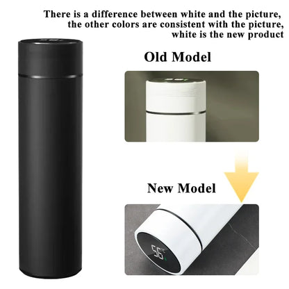 500ML Thermos Cup with Temperature Display, Stainless Steel Vacuum Insulated Mug, Outdoor Travel Cup, Father's Day Gift