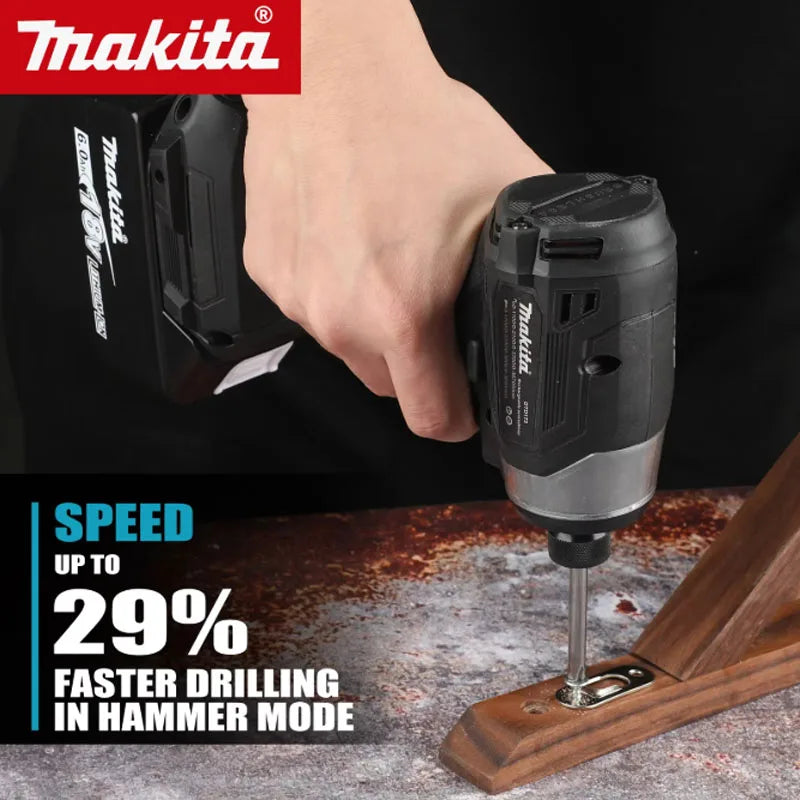 Makita DTD173 Cordless Brushless Impact Driver 1800RPM 180Nm Electric Drill for Wood Bolt T-Mode Compatible with Makita Battery