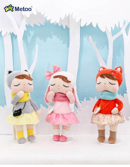 Original Metoo 33cm Angela Plush Doll Kawaii Rabbit And Cute Unicorn Fox toy Boy Girl Birthday Gift For Kids Toys