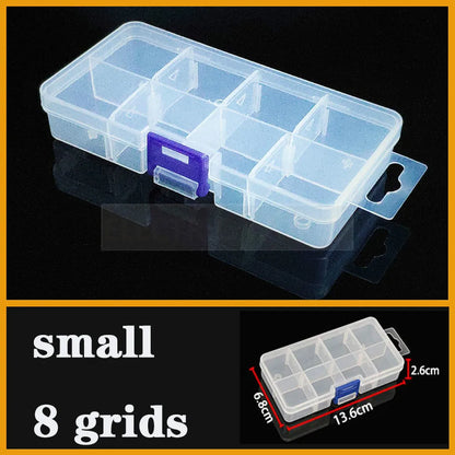 Transparent Plastic Box Screw Compartment Box Jewelry Earring Display Case Container Clear Terminal Organizer Tool Storage boxes