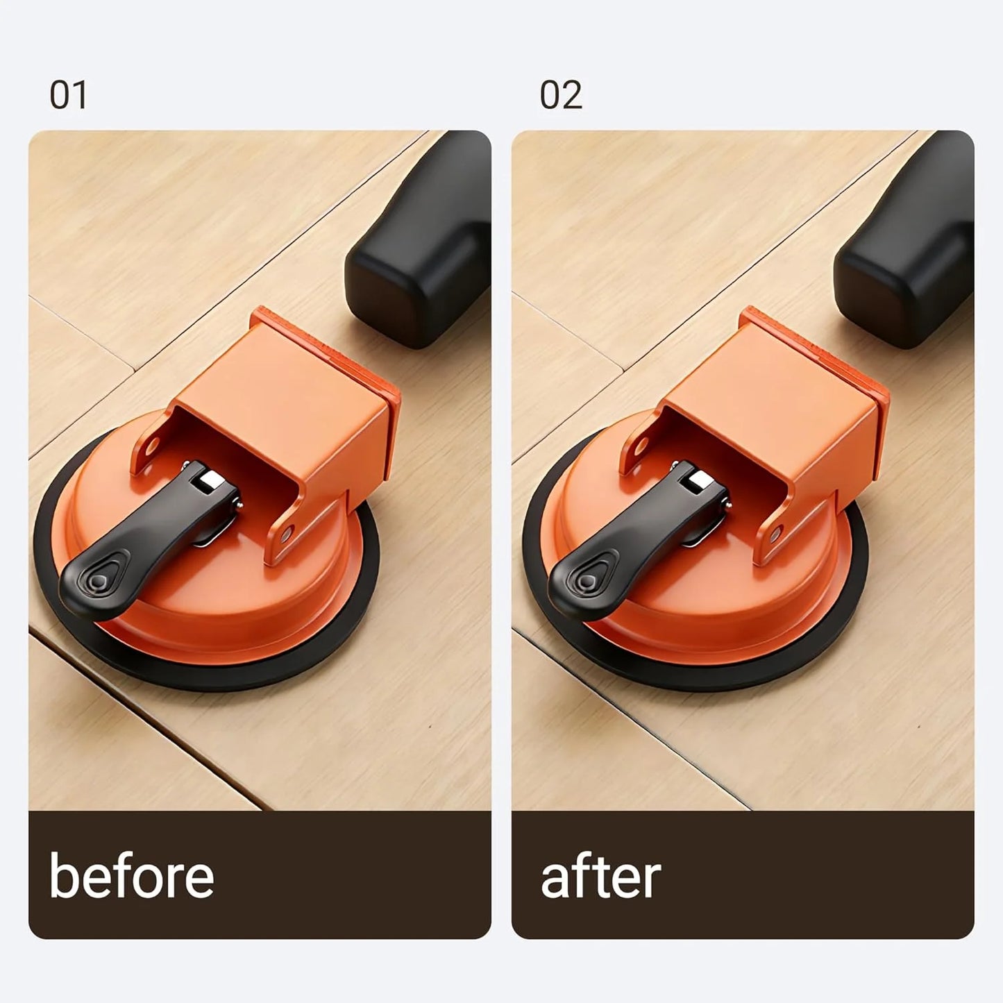 Heavy Duty Floor Gap Fixer Tool, Enhanced Vacuum Suction Cup, Flooring Gap Repair Tool for Laminate, Vinyl, Wood & Tile Flooring