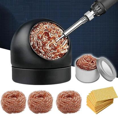 Soldering Iron Tip Cleaner Desoldering Cleaning Ball Tin Remover Soldering Iron Mesh Filter Welding Metal Wire Stand Steel Ball