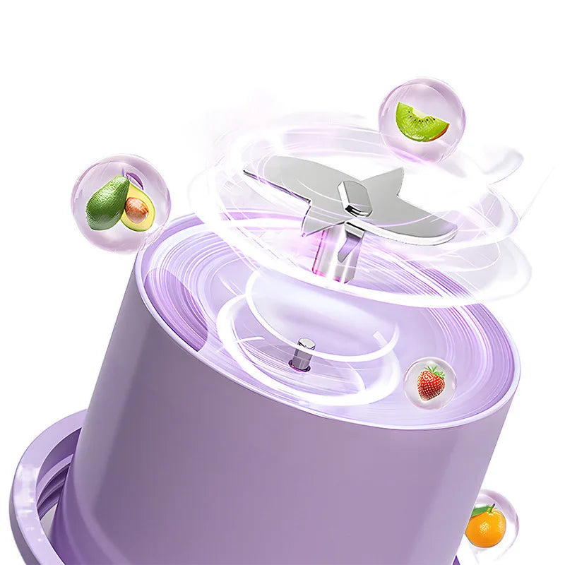 Portable Mini Blender USB Rechargeable Juicer Cup Electric Fruit  Mixer Home Travel Outdoor Personal Smoothie Juice Maker