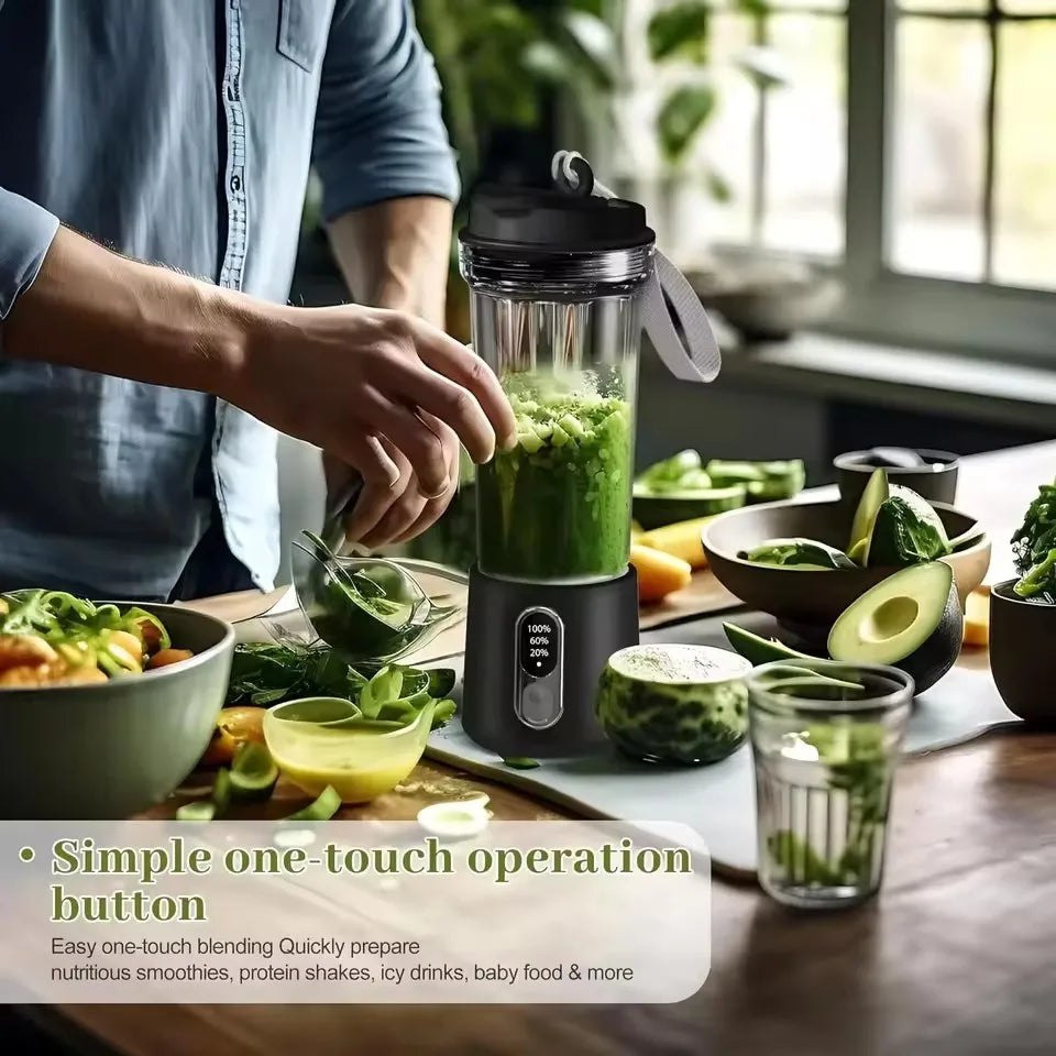 New 180W Portable Juicer Dual-use Juice Cup USB 4000mAh Battery Outdoor Fresh Fruit Blender 4 Blade Smoothie Juices Cup Blender