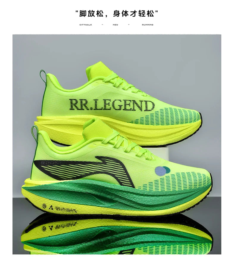 2026 New Men/women Carbon Plate Mesh Casual Sports Shoes, Breathable, Lightweight, Shock-Absorbing Running Sneakers
