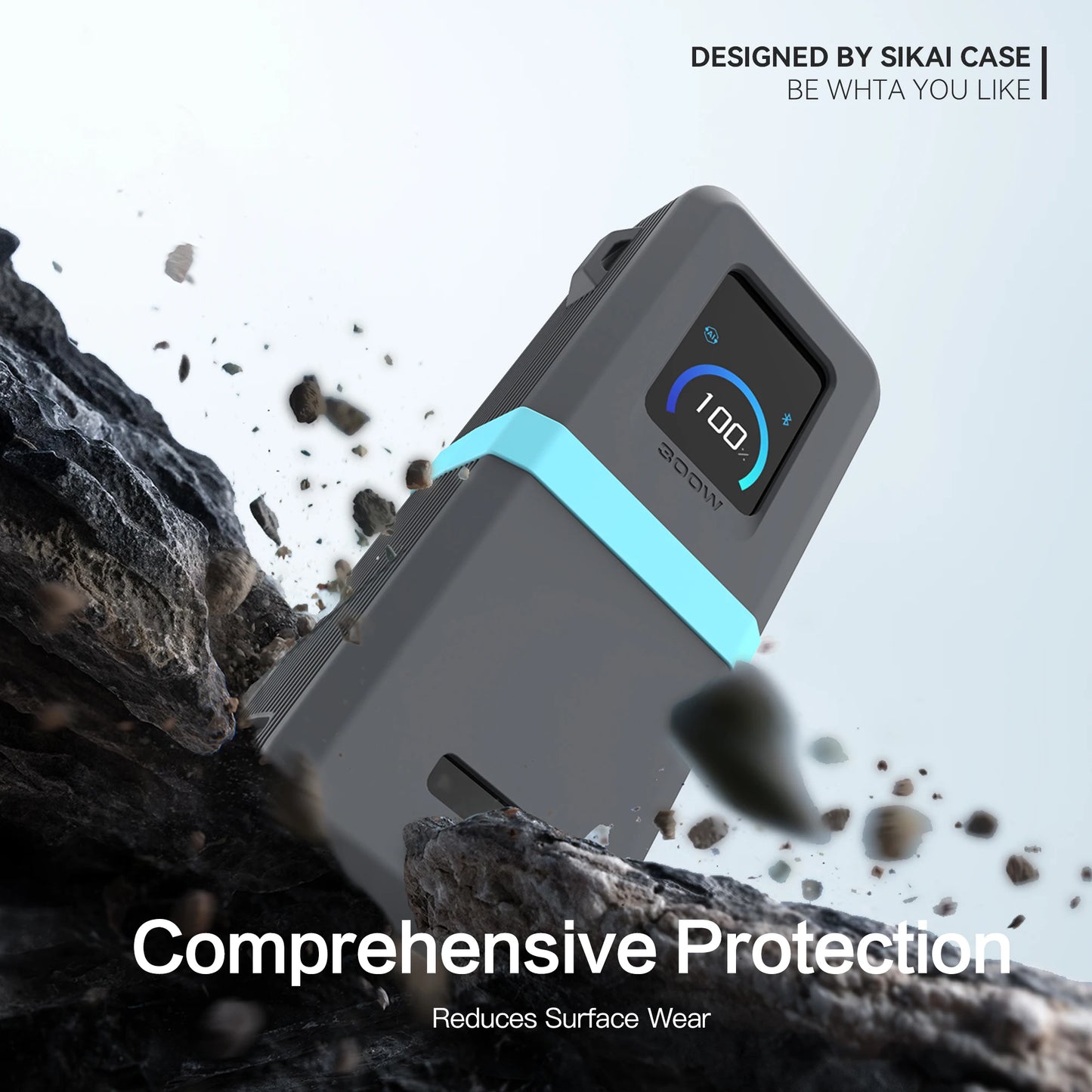 SIKAI Silicone Case for Anker 300w 26250Mah Powerbank  Shockproof Cover with Precise Cutouts