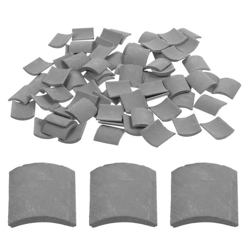 70pcs Mini Roof Tiles Miniature Simulated Roof Tiles Models Pottery Clay Roof Tiles DIY Miniature House Props 1.7x1.6cm