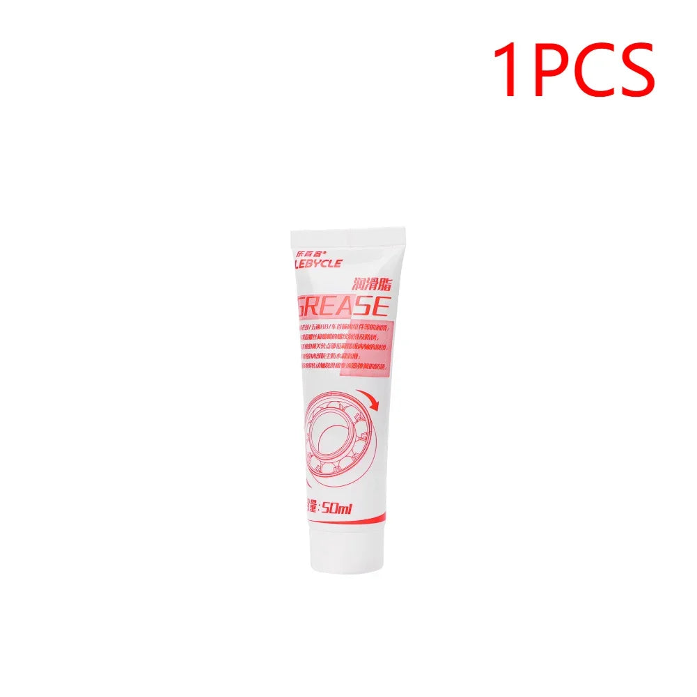 1-10 sztuk smaru rowerowego do łożysk 50ml Olej do łańcucha z narzędziem do smarowania Szybki smar do łańcucha rowerowego Mokry smar do łańcucha w celu zmniejszenia tarcia