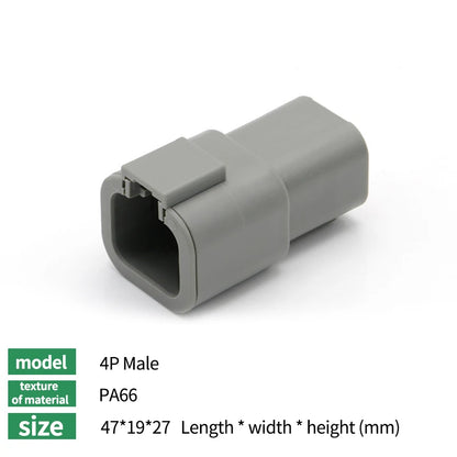 10/50/100 Sets Deutsch DTM/DT/DTP/DTF Automobile Connector Plug&Socket Male&Female Terminal DTM04-2/3/4/6/8/12 DTM06-2/3/4/6/8S