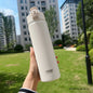 TYESO 600/750ML Stainless Steel Thermos with Straw, Car Sports Water Cup, Hot & Cold Insulated Mug
