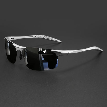 Classic Colorful Semi-Rimless Outdoor Polarized Sunglasses - Spring Hinge, UV400 for Driving, Fishing & Daily Use