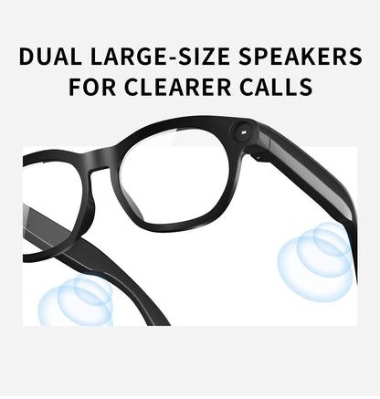 CY03 AI Smart Glasses with Camera 1600x1200 Video Recording Open-Ear Bluetooth 5.3 Headphones Real-time Translation Touch Contro