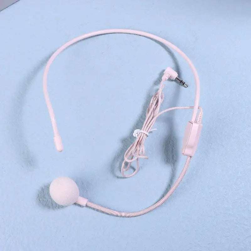 1Pc Wired 3.5mm Plug Guide Lecture Speech Headset Mic Portable Head-mounted Headset Microphone For Teaching Meeting