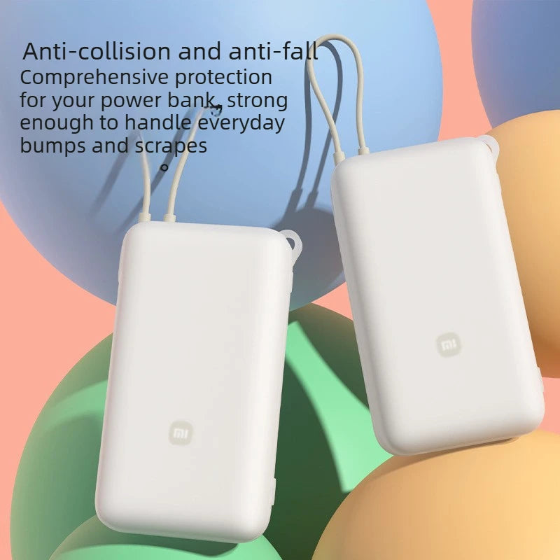 Silicone Protective Case for Xiaomi Power Bank 20000 33W Dustproof Dirt-proof Cover for Power Bank PB2033M with Cable Organizer