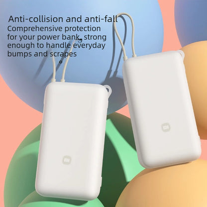 Silicone Protective Case for Xiaomi Power Bank 20000 33W Dustproof Dirt-proof Cover for Power Bank PB2033M with Cable Organizer