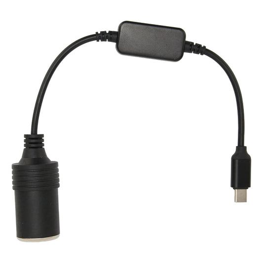 5V USB C To 12V Car Cigarette Lighter Converter Plug and Play Car Electronics Accessories Safe Male To Female for Car Recorder