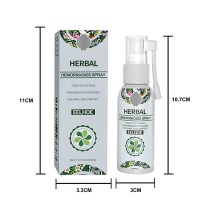 EELHOE  Hemorrhoid Treatment Spray Health Skin Care Natural Anal Herbal Internal Piles External Anal Fissure Anal Relief Spray