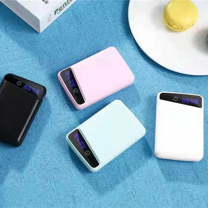 DIY Power Bank Box Rechargeable Flat Head Battery Charger Outer Case for Women Girls Birthday Gift