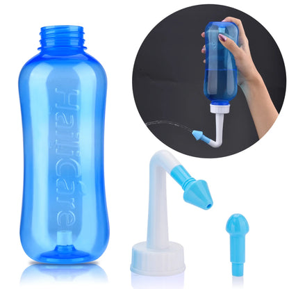 300ML Nasal Washing Bottle 2.7g Nose Wash Salt Nasal Irrigator Nose Aspirator Nasal Sinusite Allergic Rhinitis for Adult Kids