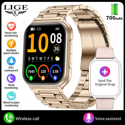 1.83" Smart Watch Sleep Heart Rate Monitor BT Call Messages Notifications Sports Fitness Tracker Watch for Women Men Android iOS