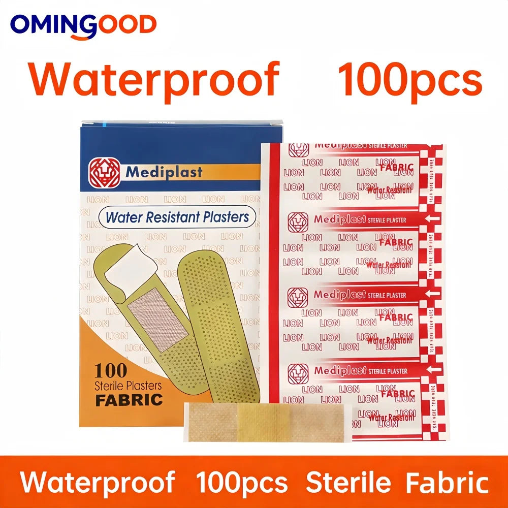 100Pcs Waterproof Cartoon Band-Aids Adhesive Hemostasis Bandages for First Aid Emergency Medical Dressing Sticking Plaster