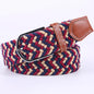 Unisex Elastic Fabric Woven Casual Women Belt Pin Buckle Expandable Braided Stretch Canvas Stylish Leisure Belts for Men