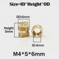 Brass Heat Set Insert Nut Tool Soldering Iron Hot Melt M3 Threaded Inserts Pressed Fit for 3D Printer Plastic Case Insertion Nut