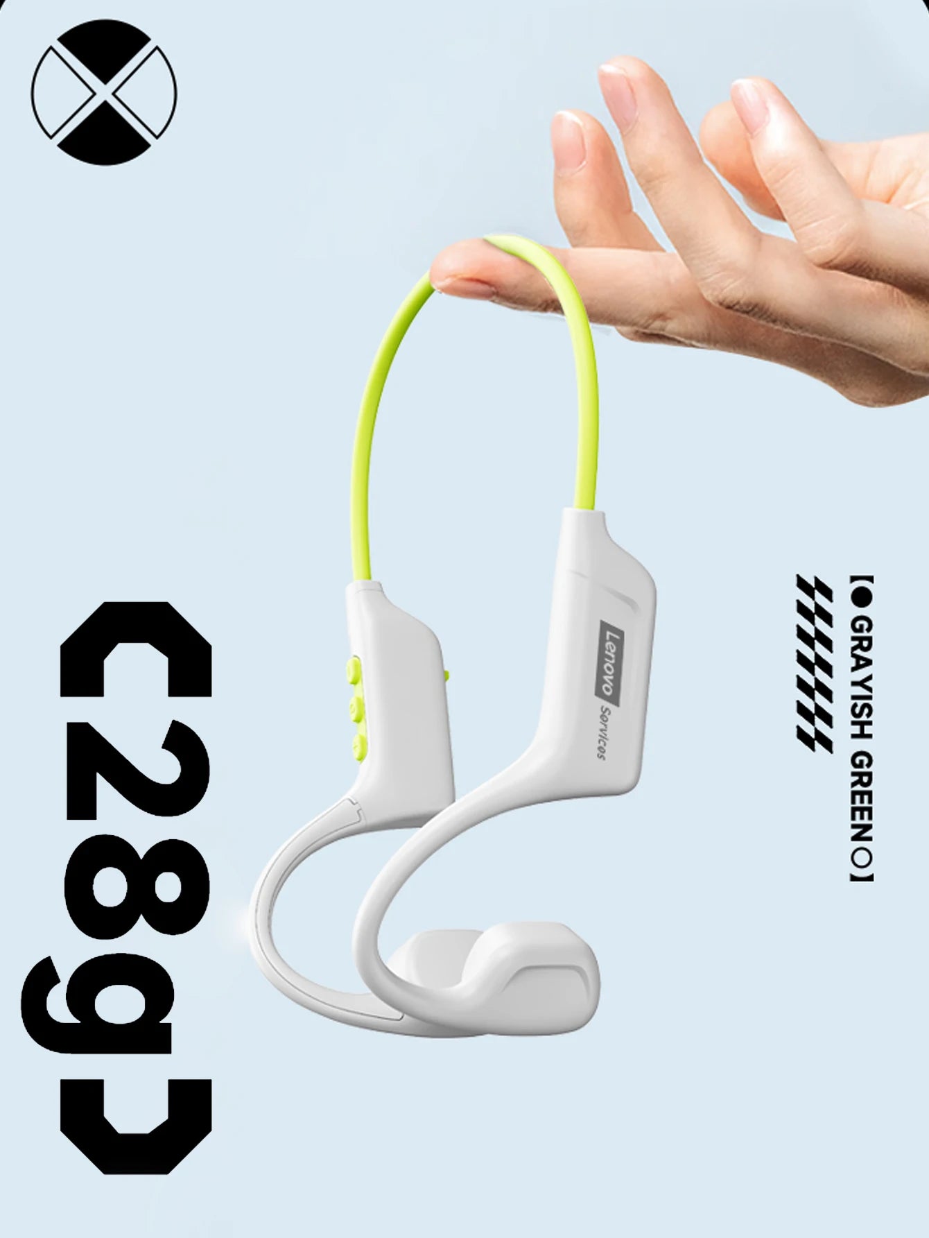Choice Lenovo S102 Wireless Bone Conduction IPX6 Waterproof Sports Headphones Cycling Fitness Earbuds Bluetooth V6.0 Earphones