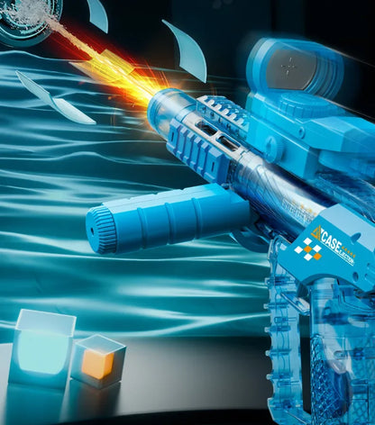 Electric Water Gun with LED Light Large-capacity Long-range Shooting Water Gun Summer Outdoor Game Toy Children's Adults' Gift