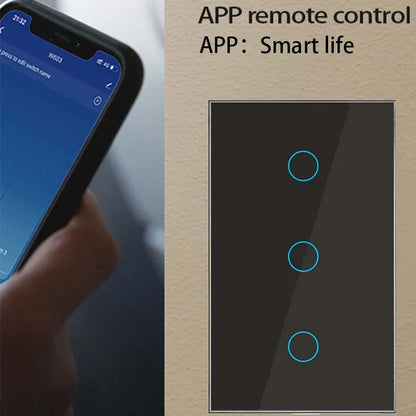 Wifi smart switch Suitable for EWelink App Bluetooth RF Alexa Google voice control No neutral wire Install Touch light switch