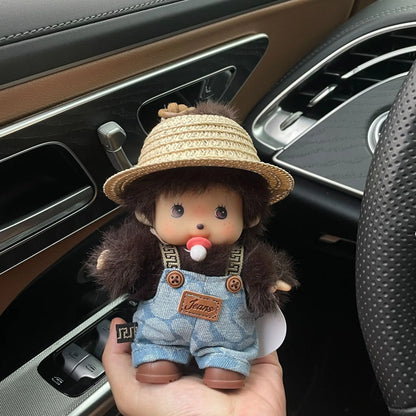 15cm Monchhichi Cute Little Monkey Diy Outfit Change Doll Multiple Styles Exquisite Backpack Pendant Keychain Toy Periphery Gift