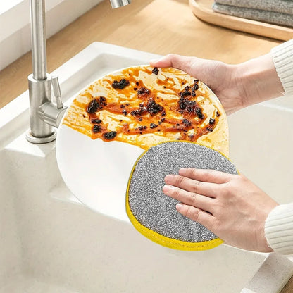 10Pcs Dual-Sided Kitchen Sponge Scrubber, Heavy Duty Dish Cleaning Sponge, Non-Scratch Scouring Pad for Pans Dishes Pot Cleaning