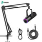 XLR/USB Gaming Microphone Kit: Dynamic PC Mic for Streaming Podcasting,  Mute Button, Reverb Effects, RGB Computer Mic with Arm