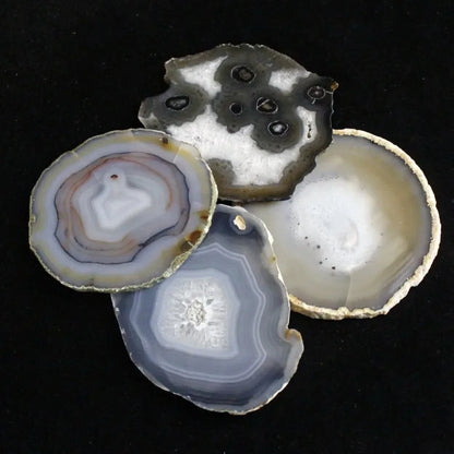 Natural Polished Agate Geode Slab Coaster Crystal Mineral Stone for Home Decor DIY Jewelry Pendant Healing Gift