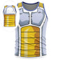 2026 Summer Dragon Ball Vegeta Saiyan Armor Cosplay Tank Top, 3D Print Retro Streetwear Oversized Polyester Top for Unisex Kids