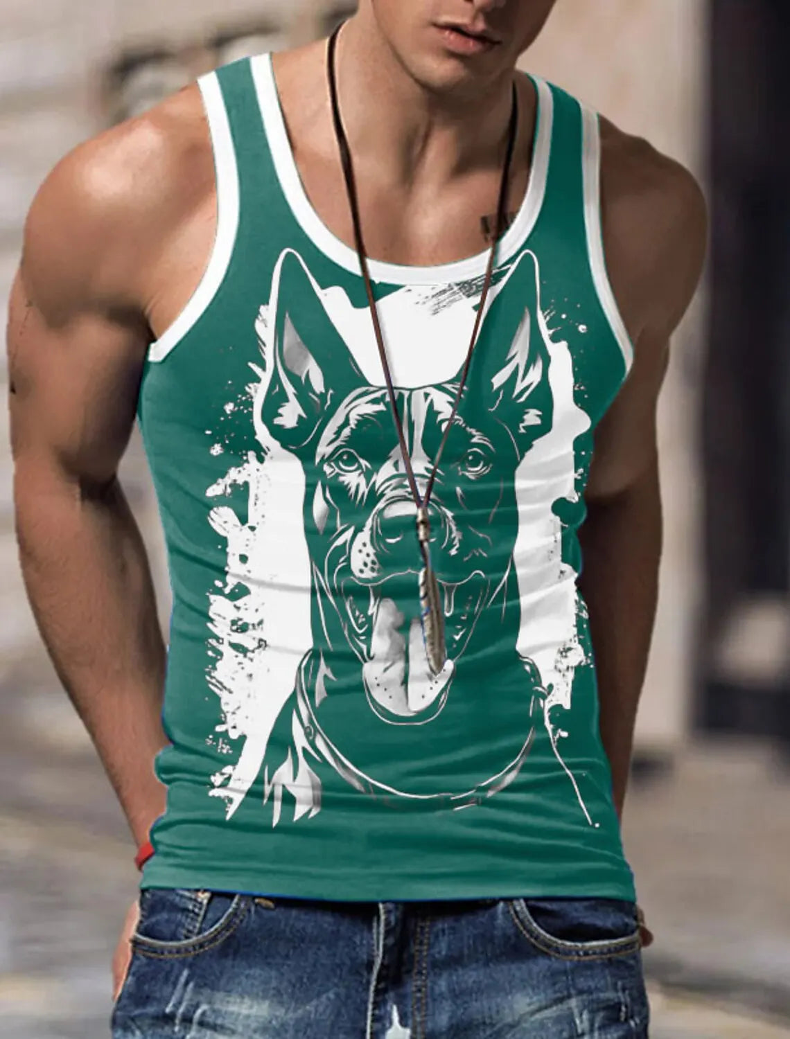Sports Vest Mens Loose Summer Trendy Fitness Sleeveless Bottom Shirt Retro Oversized Round Neck Short Sleeve T Shirt 2Xs-6Xl