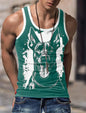 Sports Vest Mens Loose Summer Trendy Fitness Sleeveless Bottom Shirt Retro Oversized Round Neck Short Sleeve T Shirt 2Xs-6Xl
