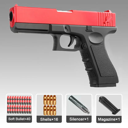 Desert Eagle Best Toy Gun For Kids Toy Pistol Boys Birthday Gift 16 Shells + 40 Darts Model Shooting Game