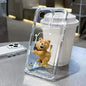 Funny Cartoon Bear Phone Case for iPhone 17 16 15 14 13 12 11 Pro Max Mini SE 7 8 Plus Luxury Shockproof Transparent Soft Cover