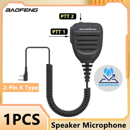 Baofeng BF-780 PTT Remote Shoulder Walkie Talkie Speaker Microphone Mic Waterproof For UV-25L M-5R Quansheng UV-K5 UV-K6 Radio