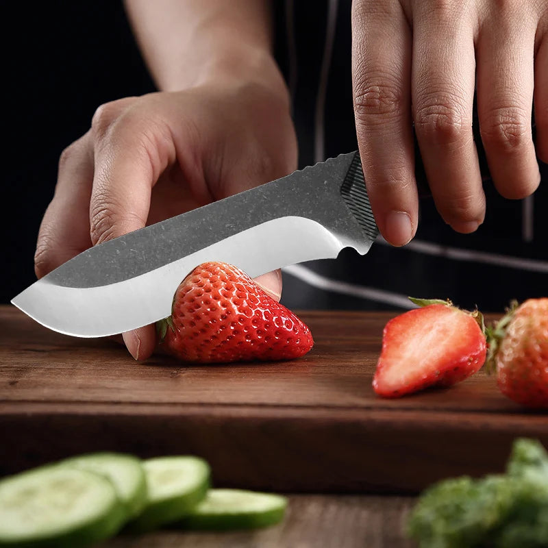 Forged Blade Butcher Knife Cleaver Boning Knife Multi-purpose Meat Chop Vegetable Fruit Fish Slicing Chef Kitchen Cutting Tools
