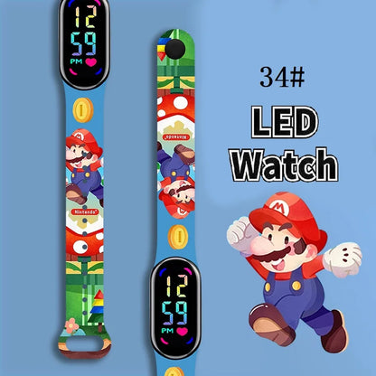 Kids LED Watch Touch Control Digital Watch Silicone Strap Waterproof Sport Wristwatch for Boys Girls Children Birthday Gift