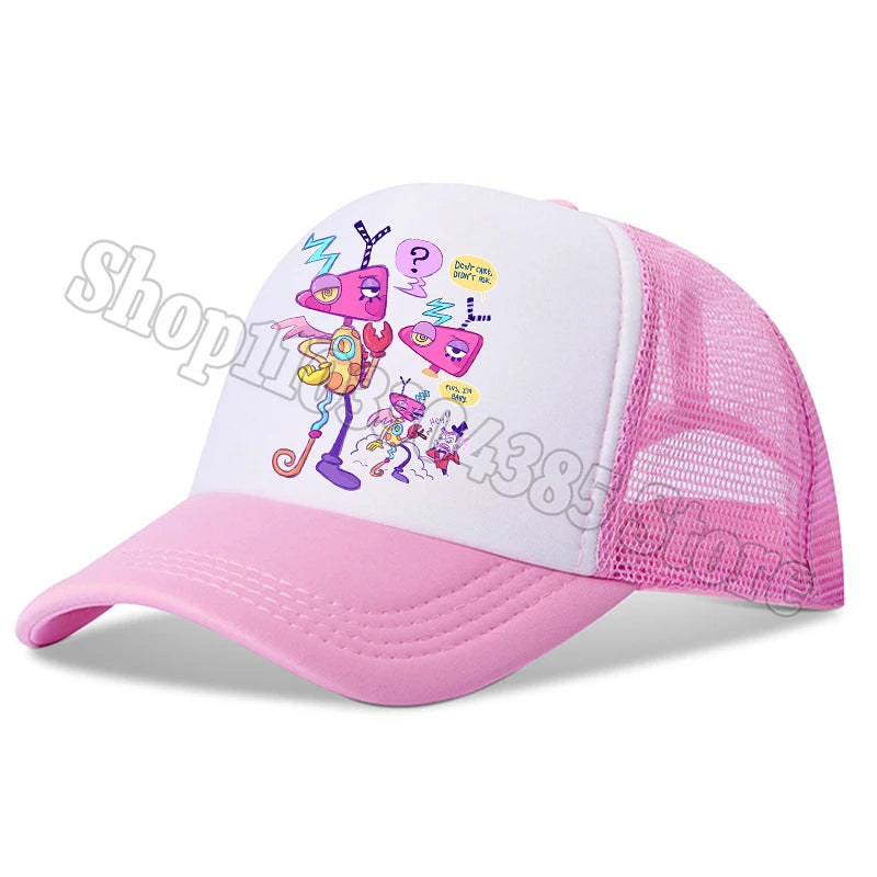The Amazing Digital Circus Baseball Cap Kids Adult Outdoor Sports Sun Hat Summer Breathable Mesh Sunbonnet Kawaii Headgear Gift