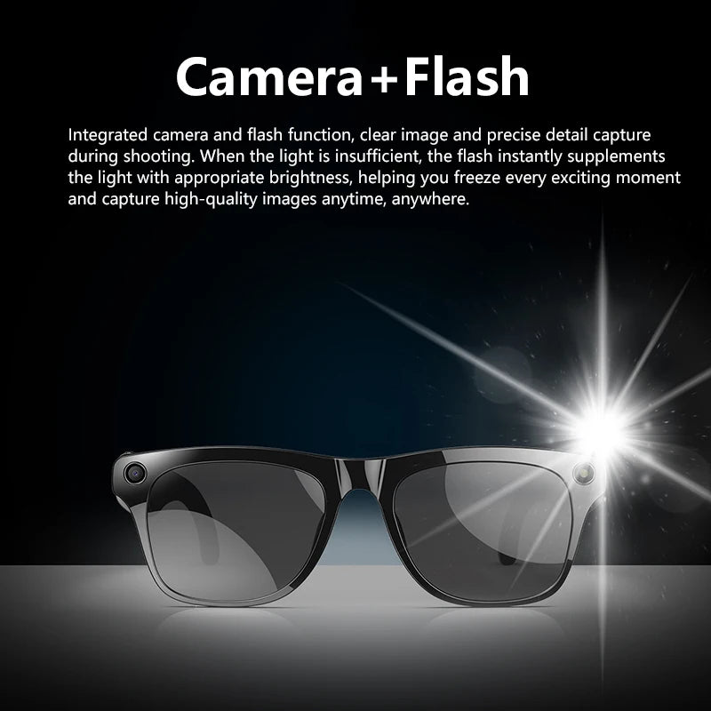 Lenovo AI Smart Bluetooth Glasses HD 6K 260Mah Multifunction Calling Translate Voice Assistant Music Player Camera Glasses 2026