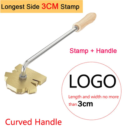 Custom Branding Iron Personalized LOGO Stamp for Woodworking Steak BBQ Leather Craft Brass Heating Tool DIY Steak Burger Wood
