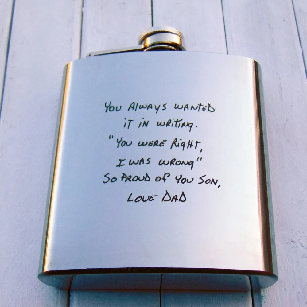 Custom 7 oz Stainless Steel Hip Flask Creative Pocket Hip Flask Whiskey Flask Portable Hip Flask Suitable for men's Gifts