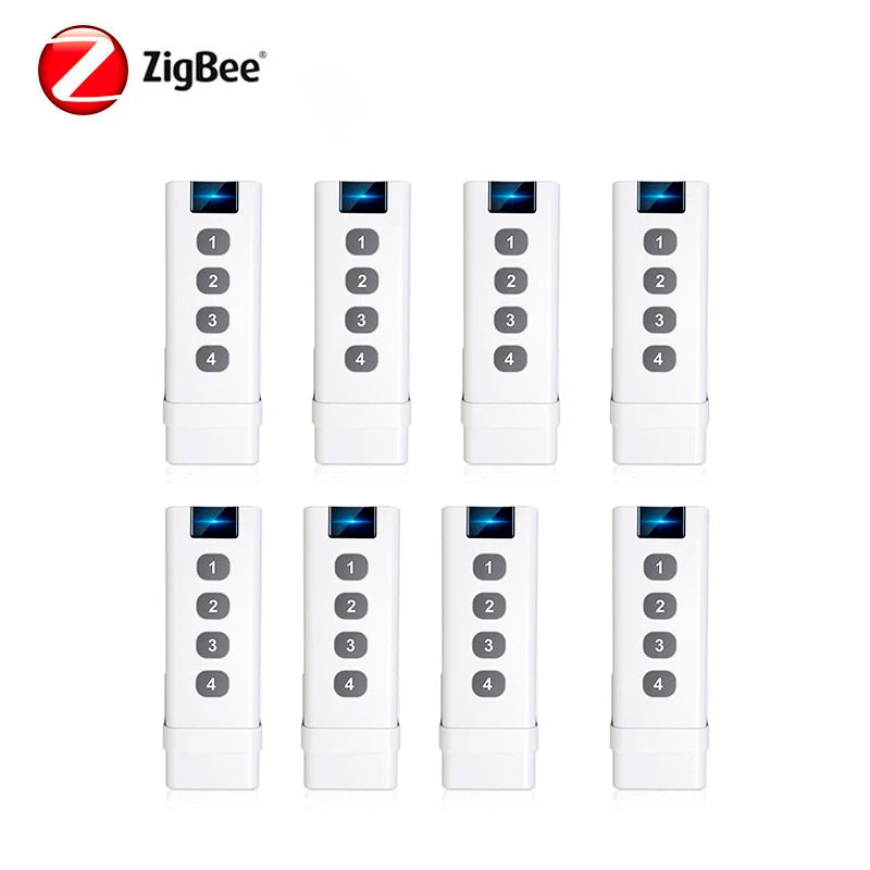 Tuya ZigBee Smart Scene Switch 1-4 Gang Portable Mini Design For Home Smart Life Remote Control Automation Scenario Switches