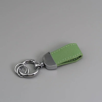 Short Lovely Leather Keychain Vintage Personalized Keyring Custom Logo Name Car Key Holder Chain Laser Engrave Women Charm Gift