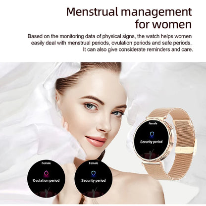 LIGE 2025 Smart Watch Women Full Circle Touch Screen Bluetooth Call Men Smartwatch Waterproof Sport Activity Fitness Watch Women